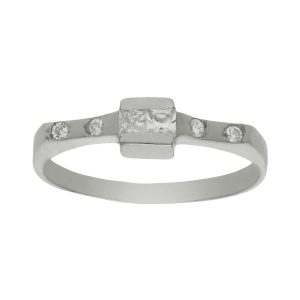 Sortija oro blanco 18kl circonitas