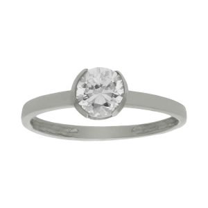 Sortija oro blanco 18kl circonita