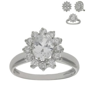 Sortija oro blanco 18kl circonitas