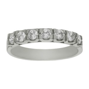 Sortija oro blanco 18kl circonitas