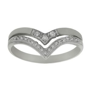 Sortija oro blanco 18kl circonitas