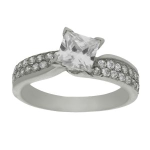 Sortija oro blanco 18kl circonitas