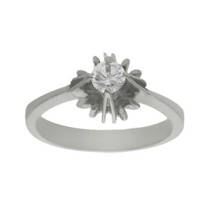 Sortija oro blanco 18kl circonita