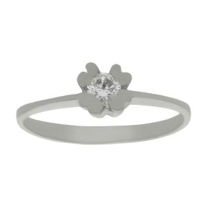 Sortija oro blanco 18kl circonita