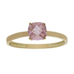 Sortija oro 18kl – piedra rosa