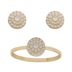 Sortija oro 18kl circulo circonitas