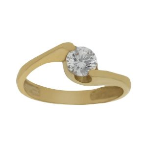 Sortija oro 18kl circonita
