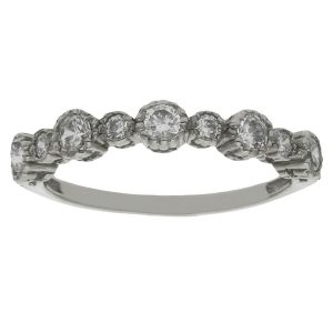Sortija oro blanco 18kl circonitas