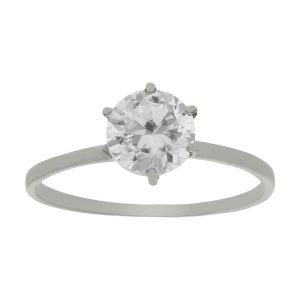Sortija oro blanco 18kl circonita