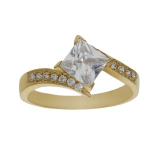 Sortija oro 18kl circonitas