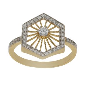 Sortija oro 18kl circonitas