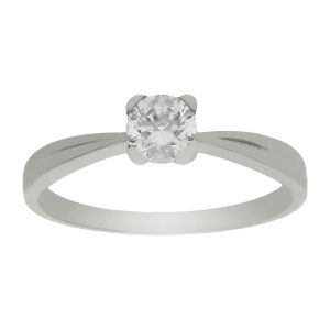 Sortija oro blanco 18kl circonita