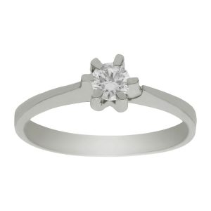 Sortija oro blanco 18kl circonita