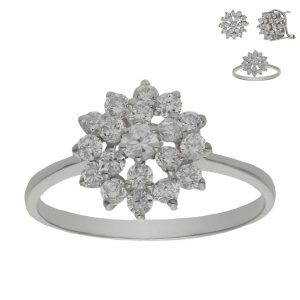 Sortija oro blanco 18kl circonitas