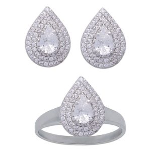 Sortija oro blanco 18kl circonitas