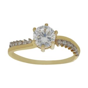 Sortija oro 18kl circonitas