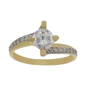 Sortija oro 18kl circonitas