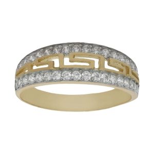 Sortija oro 18kl greca circonitas
