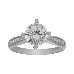 Sortija oro blanco 18kl circonitas