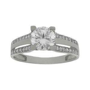 Sortija oro blanco 18kl circonitas