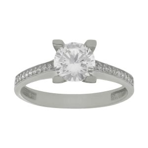 Sortija oro blanco 18kl circonitas