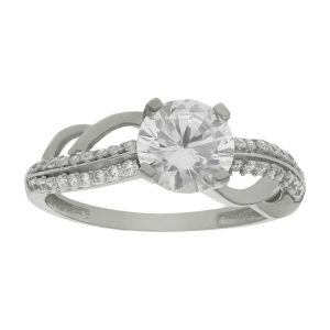 Sortija oro blanco 18kl circonitas
