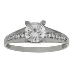Sortija oro blanco 18kl circonitas