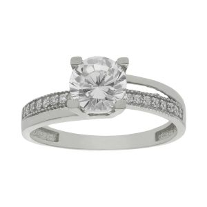 Sortija oro blanco 18kl circonitas