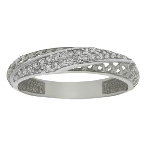 Sortija oro blanco 18kl circonitas