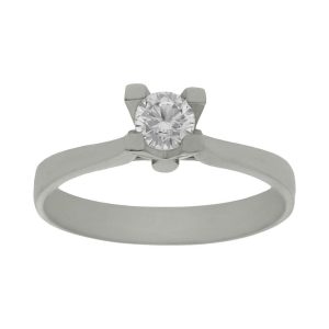 Sortija oro blanco 18kl circonitas