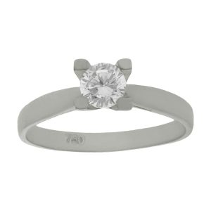 Sortija oro blanco 18kl circonita