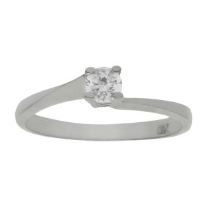 Sortija oro blanco 18kl circonita