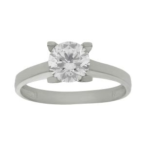 Sortija oro blanco 18kl circonita