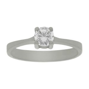 Sortija oro blanco 18kl circonita