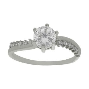 Sortija oro blanco 18kl circonitas