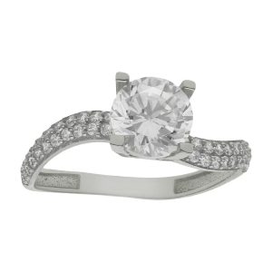Sortija oro blanco 18kl circonitas