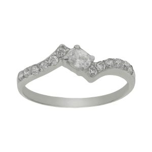 Sortija oro blanco 18kl circonitas