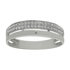 Sortija oro blanco 18kl circonitas