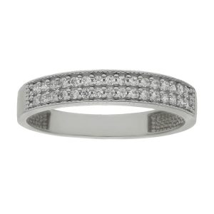 Sortija oro blanco 18kl circonitas