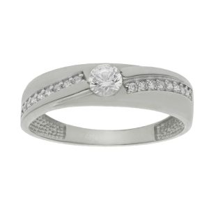 Sortija oro blanco 18kl circonitas