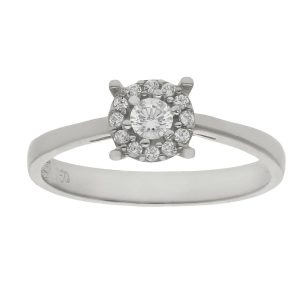 Sortija oro blanco 18kl circonitas