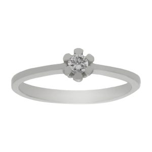 Sortija oro blanco 18kl circonita