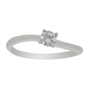 Sortija oro blanco 18kl circonita