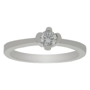 Sortija oro blanco 18kl circonita