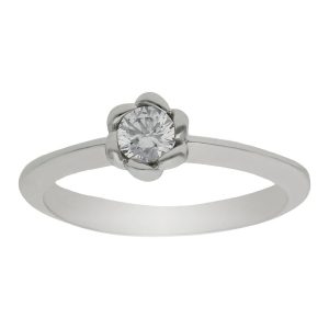 Sortija oro blanco 18kl circonita