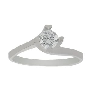 Sortija oro blanco 18kl circonita