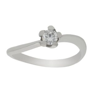 Sortija oro blanco 18kl circonita