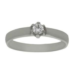 Sortija oro blanco 18kl circonita