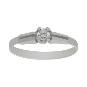 Sortija oro blanco 18kl circonita