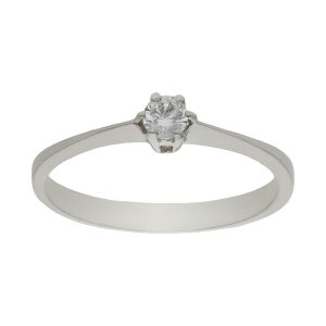 Sortija oro blanco 18kl circonita